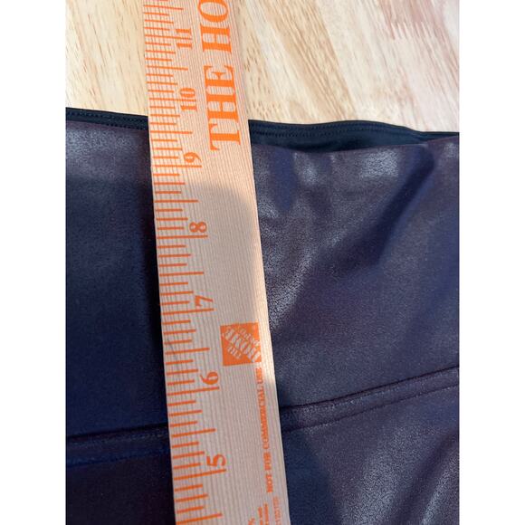 SPANX Mahogany Faux Leather Leggings Women's S - Picture 11 of 13